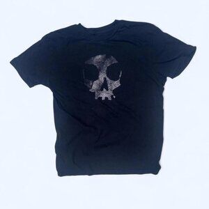 VSTG Vestige Brand Black Faded Skull Design Graphic Grunge T Shirt Size Medium
